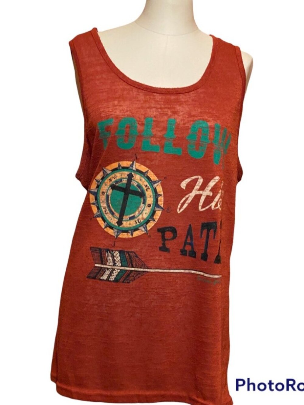 SOUTHERN GRACE Graphic Follow His Path burnout tank 2X
